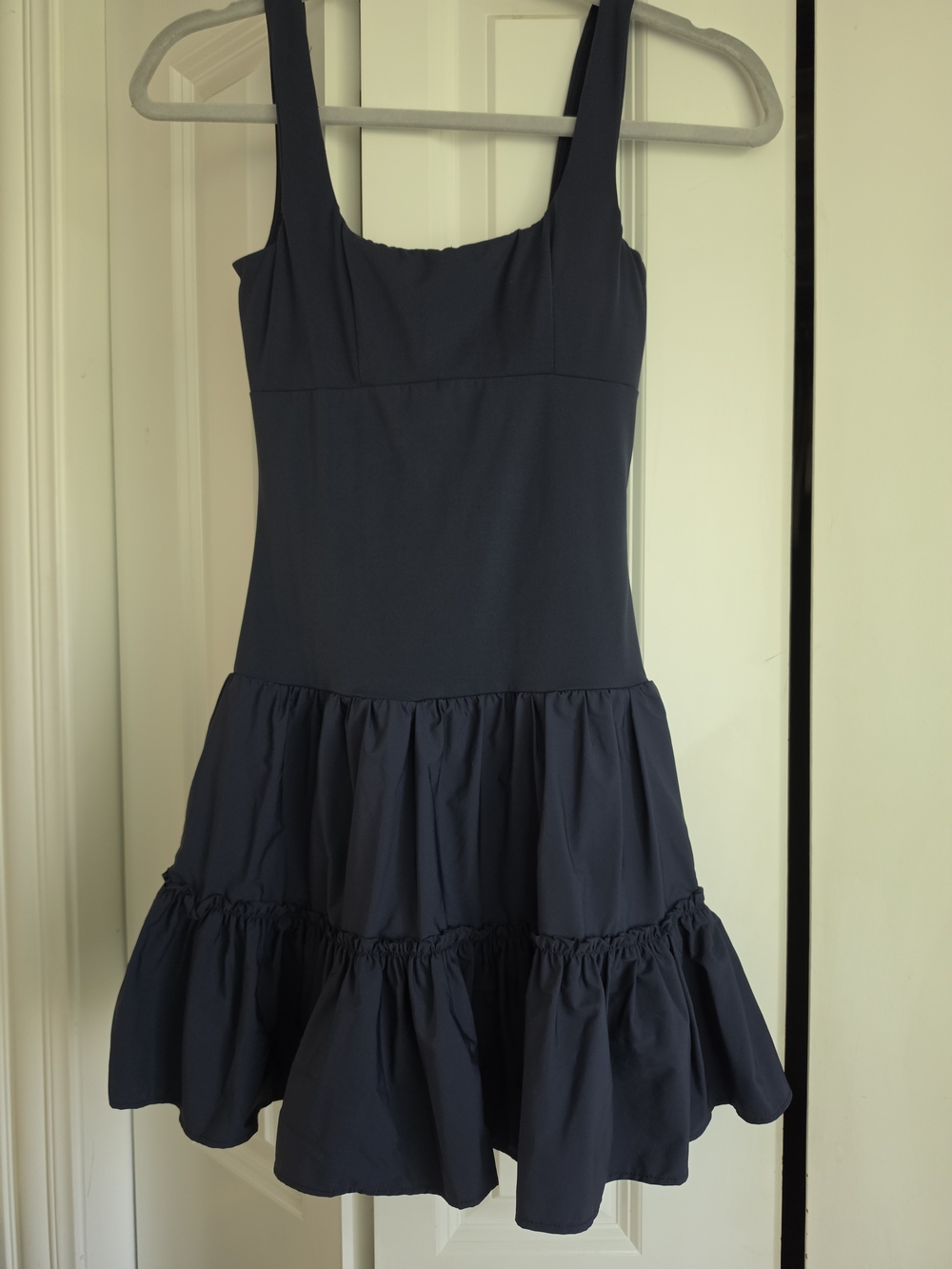 Altar'd State Navy Tiered Ruffle Mini Dress
